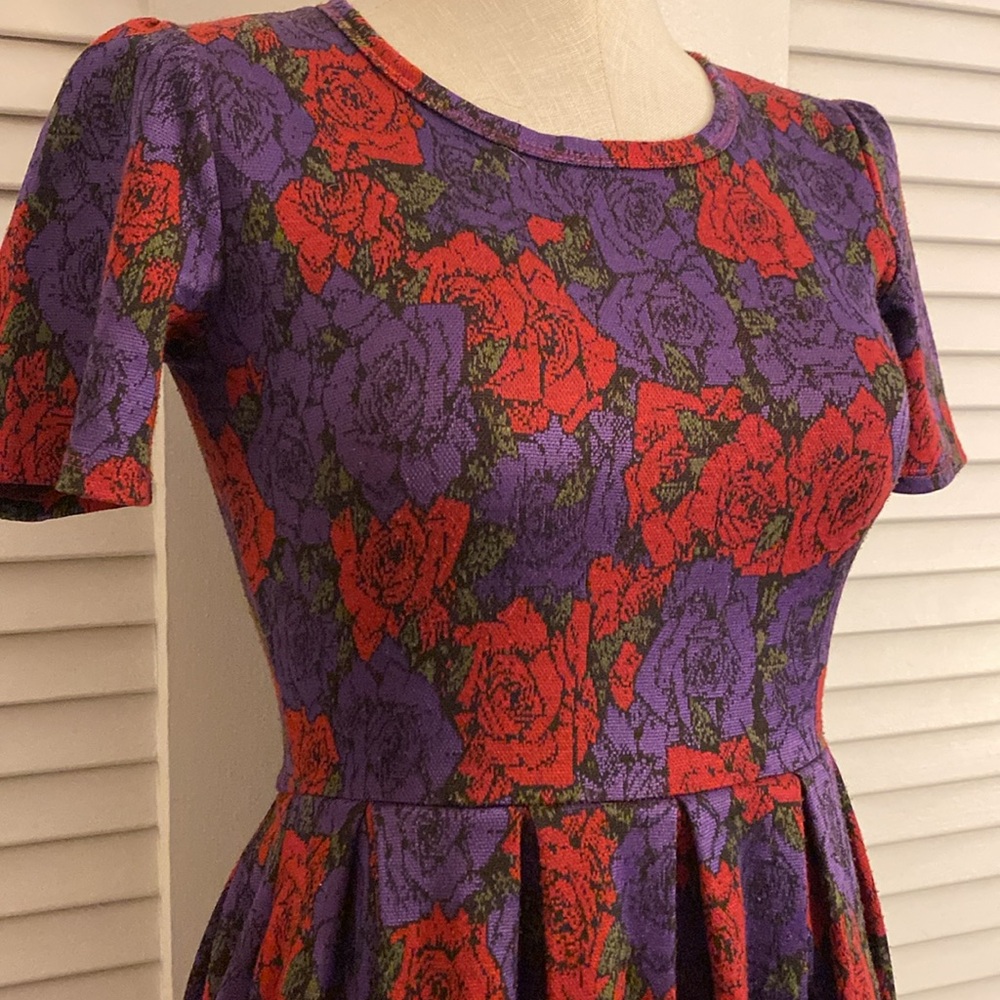 Flirty Vintage-Inspired LulaRoe Fit & Flare Dress- Size XS - Picture 3 of 10